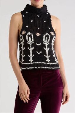 Longchamp Sleeveless Virgin Wool Sweater NWOT Size Medium